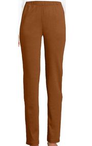 New Lands End Womens Tan Camel Sport Knit Pants Medium