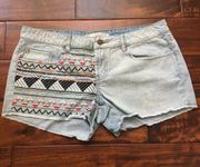 r.jeans from rubbish Embroidered Denim Shorts NWT