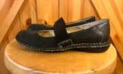 BOC Born Women's Black Leather Slip On Mary Jane Loafer Shoes Size 6.5