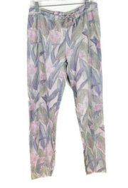 NWT Chaser Floral Raw Hem Terry Sweatpants Size Small S NEW