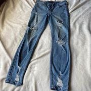 Hollister  Blue High Rise Super Skinny Jeans