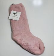 Halston Pink Warm Slipper Socks Feather Lining No Slip Grip Ultra Soft Lounge