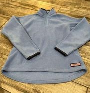 Vineyard Vines Martha's Vineyard Women's Medium Light Blue 1/4 Zip Fleece Jacket