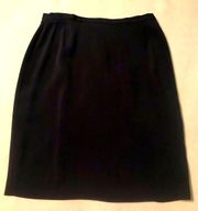 Kenar Slim Lined Black Skirt + Slit Size 6