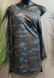 Venus camouflage, long sleeve dress size large