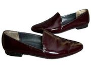 Paul Green Naomi Loafer Womens 6 US 8.5 Burgundy Crinkled Patent Leather Shoes