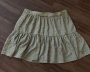 NWT  THE LABEL SAGE GREEN POLKA DOT MINI SKIRT