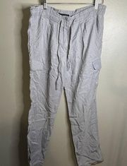 sanctuary drawstring cargo pants - size medium