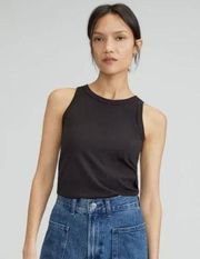 Everlane The Organic Cotton Cutaway Tank Black Size X-Small NWT