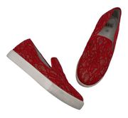 Ash Illusion Lace Slip On Sneaker - Red/Coral - 38