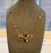 Handmade Multicolor Vtg Pendant Necklace