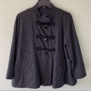 Marc by Marc Jacobs black wool cape coat sz M