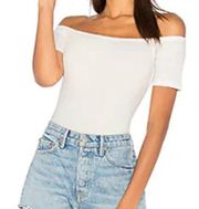 Asos white Off-the-shoulder Bodysuit