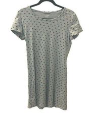 Lands End Floral Nightgown Size XS Short Sleeve 2 4 Blue