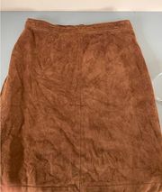 Sonoma womens Brown suede maxi skirt size 8