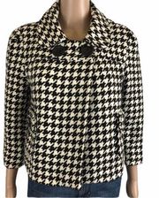 Last kiss houndstooth cropped blazer