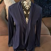 DANA BUCHMAN Navy Blue Open Cardigan Size Small