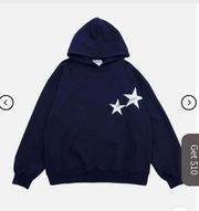 viral  navy star hoodie