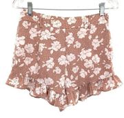 Paper Crane Women’s Floral Ruffle Shorts