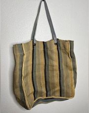 J. Crew Jute Stripe Beach Tote Bag