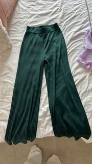 Green Wide Leg Pants