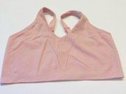 Cacique Unlined Wireless Comfort Straps Bralette Ribbed Bra Plus Size 26/28 Pink