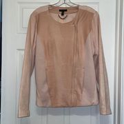 H by Halston Blush Pink Moto Jacket