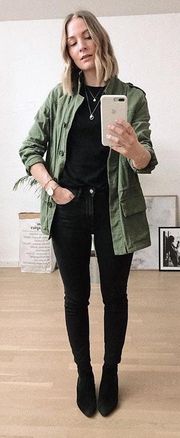 Green Oversized Utility/Army Styled Jacket