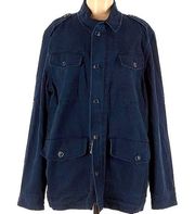 1901 Navy/Night Blue utility jean jacket new with tags never worn Large womens