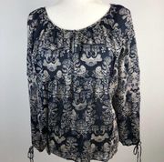 Princess Vera Wang Peasant Style Blouse Size M