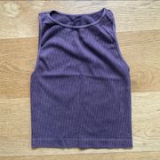 Lele Active High Neck Seamless Tank in Purple