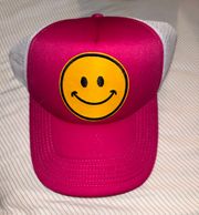 Pink Smiley trucker Hat