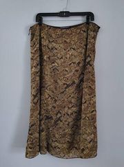 Norton McNaughton Vintage Sheer Brown Skirt 14