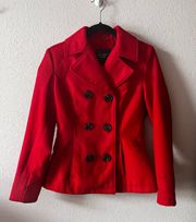 Red Pea coat 