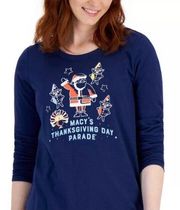 Family PAJAMAS Woman’s Macy’s Thanksgiving Day Parade Top Only NWT Size 3X Blue