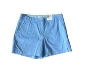 CROWN & IVY Caroline Blue Cotton Blend Shorts Size 8 NEW