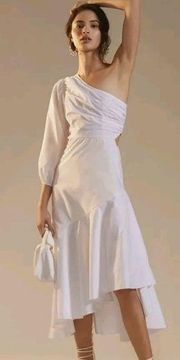 Anthropologie One-Shoulder Midi Dress Size 8