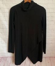 Joseph Ribkoff black long sleeve jersey turtleneck crossover layer cocoon top 8