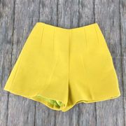 Kate Spade Saturday Bright Yellow Wool Blend Shorts