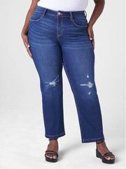 Lane Bryant Plus 20P Jeans Signature Fit Mid Rise Slim Straight Ankle Flex Magic