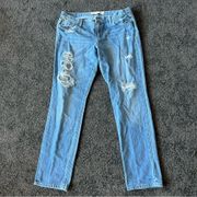 Abercrombie & Fitch erin distressed jeans 12R light wash summer