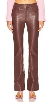 A.L.C. Freddie Faux Leather Pant in Caffe Brown