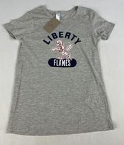 Liberty Flames Fray Short Sleeve T Tee Shirt NEW Alternative NWT Medium M Crew