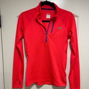 The North Face Women's 1/4 Zip Active Wear Top Neon Pink Small