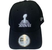 New Era Black Super Bowl XLVII 47 Baseball Hat Adjustable