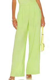 WeWoreWhat High Rise Pleated Pant in Sharp Green