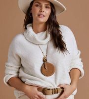 🆕 NWT  Pilcro Cowl Neck Ivory Oversized Knit Sweater