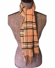 Plaid Scarf Fringe Soft Warm Long