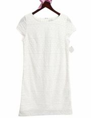 Halogen Women's Crochet Cap Sleeve White Midi Dress Size XS