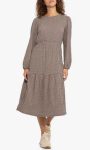 💕SANCTUARY💕 Going West Open Back Gingham Midi Dress ~ Chocolate Gingham S NWOT